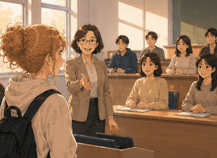 학교에서