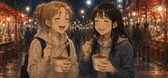 떡볶이 가게에서